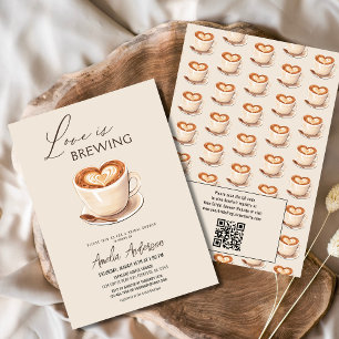 Liebe ist das Brechen von Kaffee Brautparty Einladung