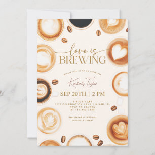 Liebe ist das Brechen von Kaffee Brautparty Einladung
