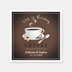 Liebe ist das Brechen von Kaffeeheirat Serviette