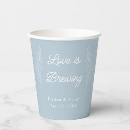 Liebe ist das Brennen von Dusty Blue Coffee Paper Pappbecher