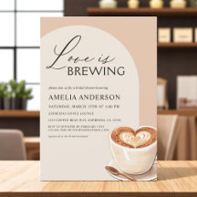 Liebe ist das Brewing Arch Coffee Brautparty