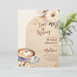 Liebe ist das Brewing Arch Coffee Brautparty Einladung