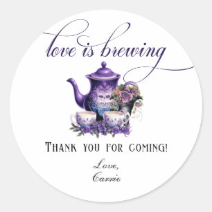 Liebe ist das Brewing Tea Party Gothic Brautparty Runder Aufkleber