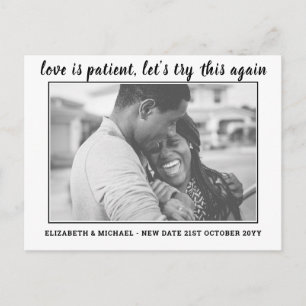 Liebe ist das Datum des Patientenwechsels HAUSHALT Postkarte