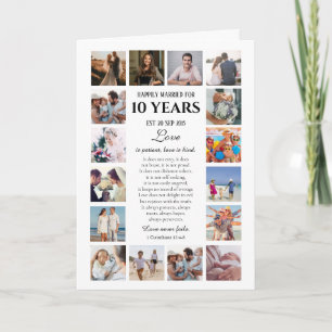 Liebe ist das Meilenstein-Jubiläum-Foto der Patien Karte