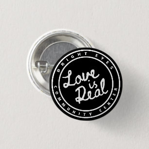 Liebe ist der Knopf "Real Circle"-Logo Button
