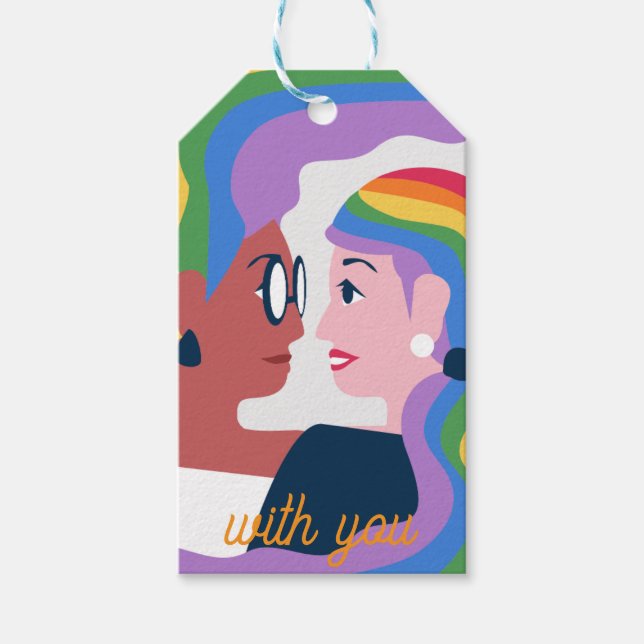 Liebe ist der Valentinstag der Liebe Geschenkanhänger (Vorderseite)