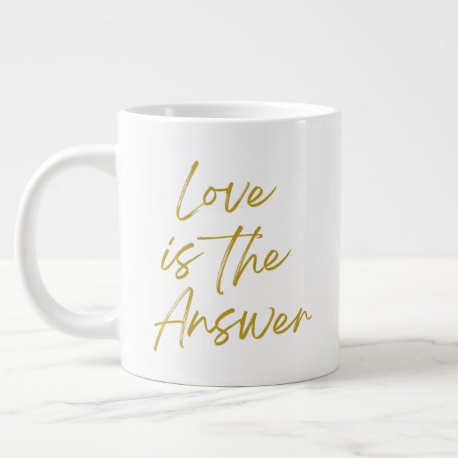 Liebe ist die Answer 20 oz Jumbo Tasse (Links)