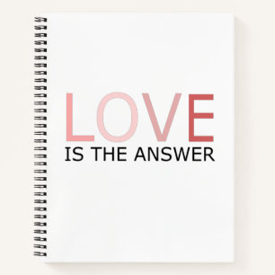 Liebe ist die Antwort SpiralNotebook Notizbuch