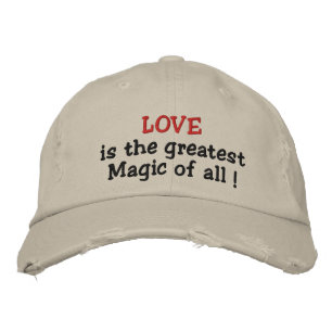Liebe ist die beste Magie von allen! Stickereihut Bestickte Kappe