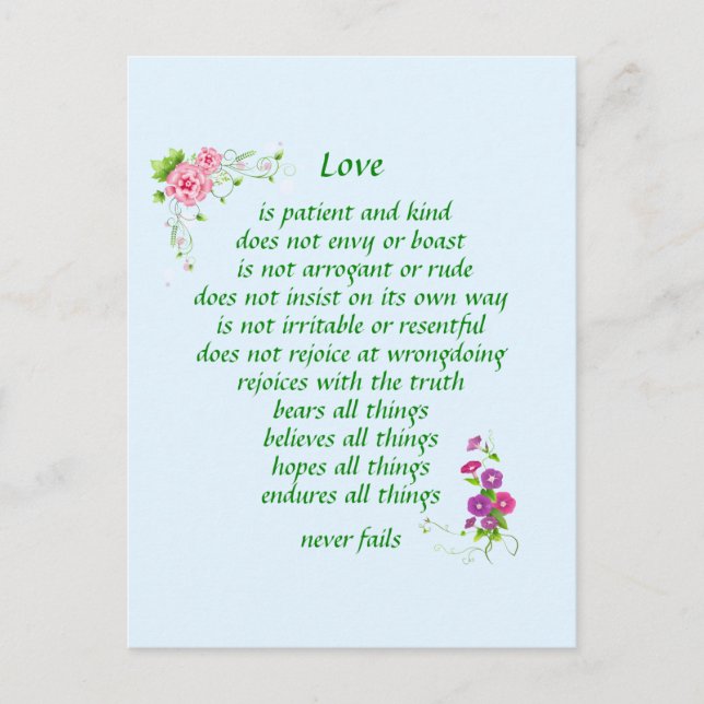 Liebe ist die bestste Postkarte (Vorderseite)