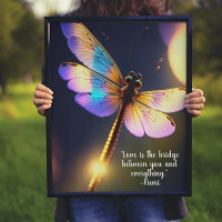 Liebe ist die Brücke Rumi Zitat Dragonfly
