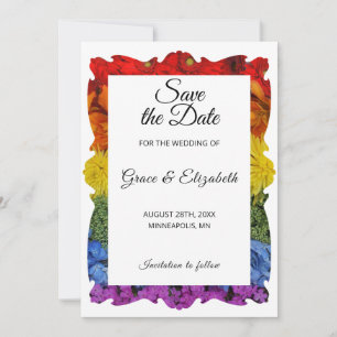 Liebe ist die florale Liebe Save the Date Karte