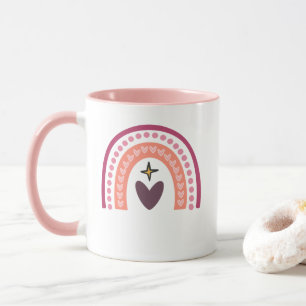 Liebe ist die ganze Vibes Retro-Regenbogen-Kaffeet Tasse