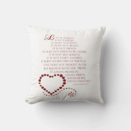 Liebe ist die Liebe des Patienten ist Typ 1 Korint Kissen