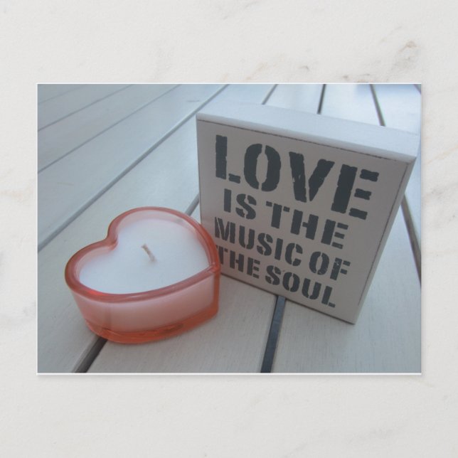 Liebe ist die Musik des Souls, oder? Postkarte (Vorderseite)
