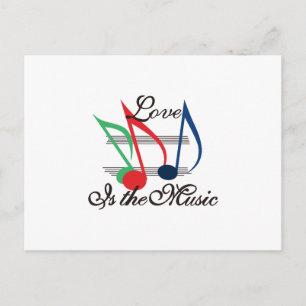 Liebe ist die Musik Postkarte