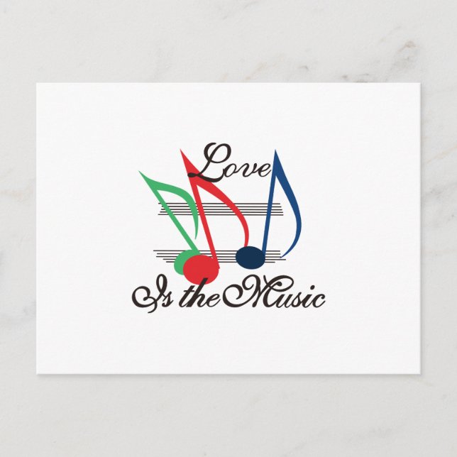 Liebe ist die Musik Postkarte (Vorderseite)