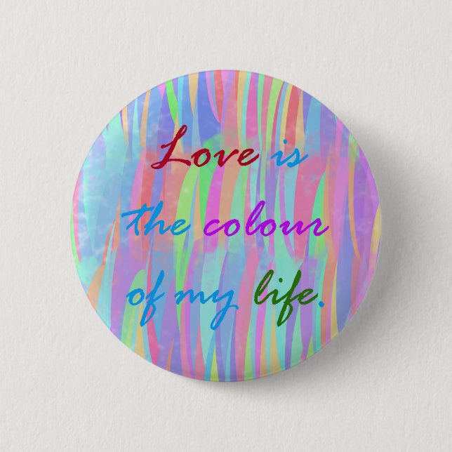 Liebe ist die Schaltfläche Farbe Button (Vorderseite)