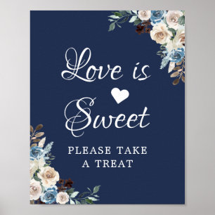Liebe ist die süße blaue neutrale Blüte Poster