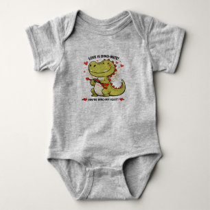 🦖💚 „Liebe ist Dino-Mite!“ Baby-Bodysuit Baby Strampler