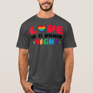 Liebe ist ein auf Menschenrechten basierender Gay- T-Shirt