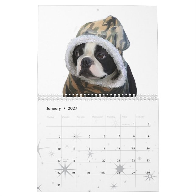 Liebe ist ein Boston Kalender (Jan 2027)