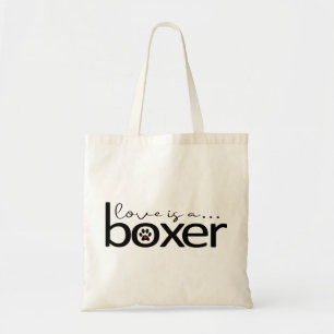 Liebe ist ein Boxer Tragetasche