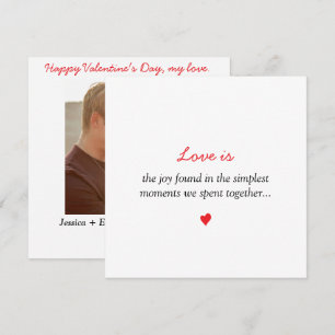 Liebe ist.. Ein Foto - Valentinstag Feiertagskarte