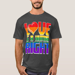 Liebe ist ein Gay Pride für Menschenrechte, der L T-Shirt