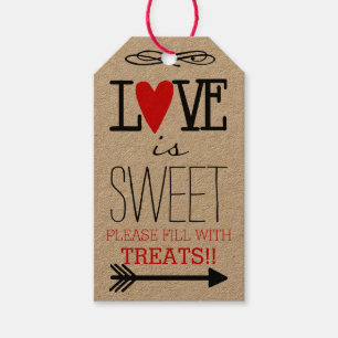 Liebe ist ein gesunder Gast für Kraft Paper Geschenkanhänger