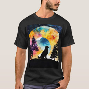 Liebe ist ein Hund, der für Sie Aquarell gewartet  T-Shirt
