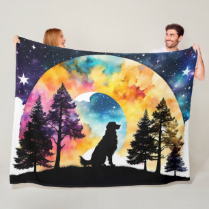 Liebe ist ein Hund, der für Sie gewartet wird Fleecedecke