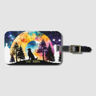 Liebe ist ein Hund, der für Sie gewartet wird Gepäckanhänger