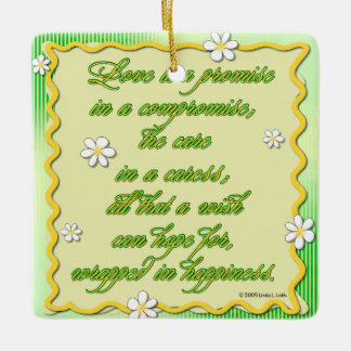 Liebe ist ein Kompromiss Keramikornament