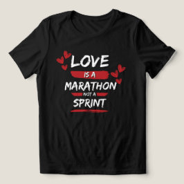 Liebe ist ein Marathon, der Valentinstag Geschenke Tri-Blend Shirt