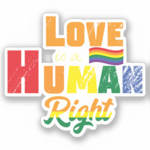 Liebe ist ein Menschenrecht   LGBTQ   Stolz   Rege Aufkleber