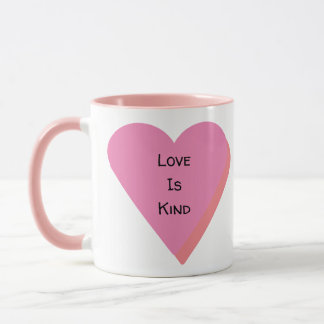 Liebe ist ein nettes Zitat rosa Herz schwarzes Mon Tasse