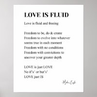 Liebe ist ein Poesie-Wand-Poster
