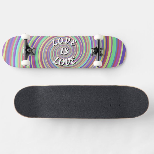 Liebe ist ein Skateboard für Lieben (Horizontal)