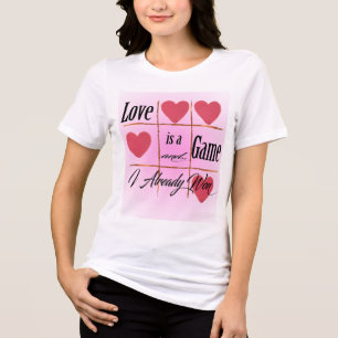 Liebe ist ein Spiel - Romantisches Tic-Tac-Toe Des Tri-Blend Shirt