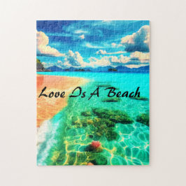 Liebe ist ein Strandpuzzle Puzzle