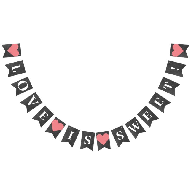 Liebe ist ein süßer Hochzeitstisch Wimpelkette (Alle)