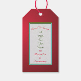 Liebe ist ein süßes Geschenk für dich rot Geschenkanhänger