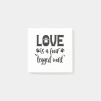 Liebe ist ein vierbeiniger Word Funny Dog Cat Lieb