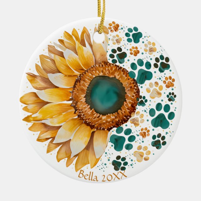 Liebe ist ein vierbeiniges Wort, Hund Lover, Hunde Keramik Ornament (Vorne)