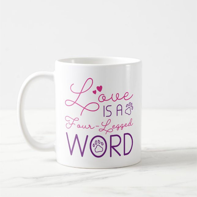 Liebe ist ein vierbeiniges Wort Kaffeetasse (Links)