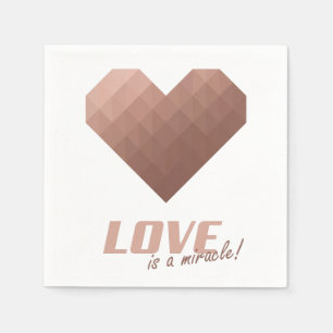 Liebe ist ein Wunder Rose Gold elegant schlicht Serviette