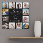 Liebe ist ein wunderbares Ding Quote 12 Foto Schwa<br><div class="desc">Foto-Uhr mit fröhlichem Zitat und 12 Ihrer Lieblingsbilder von Familie und Freunden. Die Fotovorlage ist für Sie Set, um Ihre eigene Grid-Stil Foto-Collage zu erstellen, um das Zitat mit "Liebe ist eine wunderbare Sache". Das Design ist in elegantem, handgeschriebenem Skript und knusprigen Schriftart Typografie mit einer schwarz-weißen Farbpalette (editierbar) geschrieben....</div>