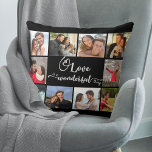 Liebe ist ein wunderschönes Ding Black Gray 10 Fot Kissen<br><div class="desc">Romantisches Zitat und individuelles Foto Kissen. Der Haupttext ist handgeschrieben und steht in "Liebe ist ein wunderbares Ding" in spielerischer Kalligrafie mit Liebe Herz. Die Fotovorlage ist für Sie Set, um Ihre Bilder hinzuzufügen, die im Uhrzeigersinn von oben verlassen, um eine einfache Foto-Collage im Rasterstil zu bilden, um den Slogan...</div>